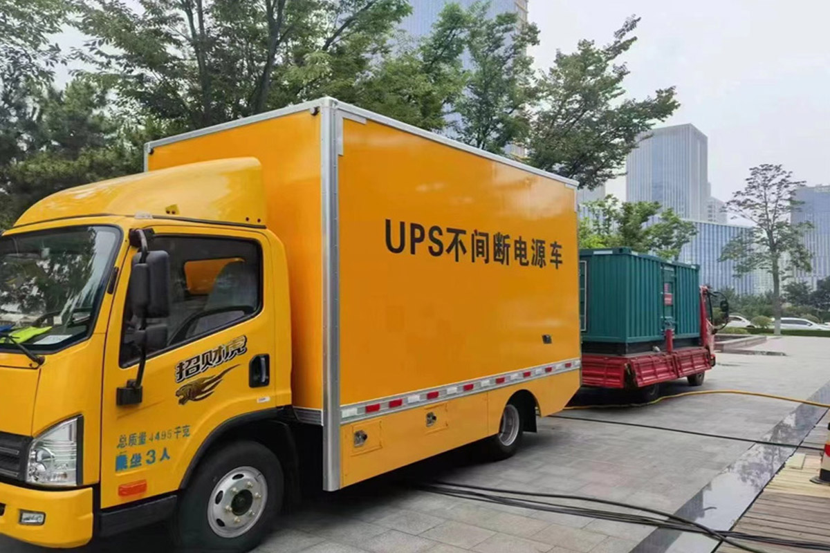吴堡发电机租赁施工现场